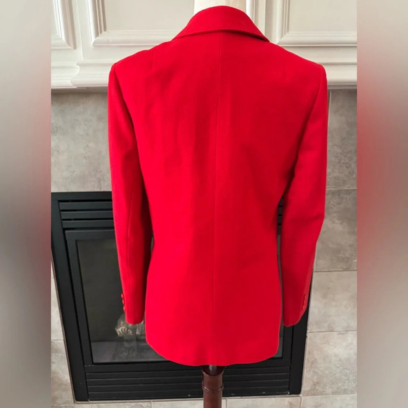 Pendleton Women’s Vintage Pure Virgin Wool Christmas Red Blazer Jacket Size 8 - Picture 3 of 13